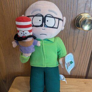 Vintage 1998 South Park Mr. Garrison & Mr. Hat Plush 13" Comedy Central NWT